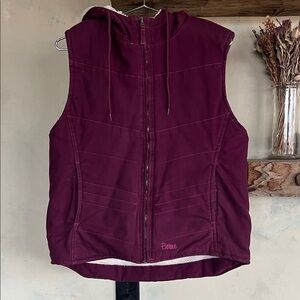 Berne Maroon Hooded Sherpa work Vest